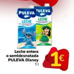 Carrefour Market PULEVA Leche entera o semidesnatada Disney oferta