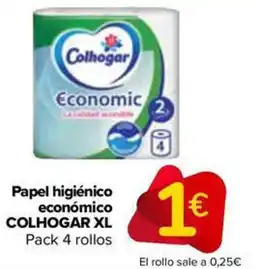 Carrefour Market COLHOGAR Papel higiénico económico XL oferta