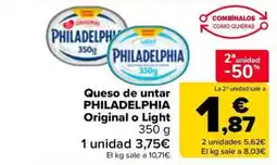 Carrefour Market PHILADELPHIA Queso de untar Original o Light oferta