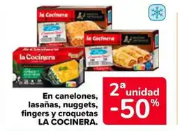 Carrefour Market LA COCINERA En canelones, lasañas, nuggets, fingers y croquetas oferta