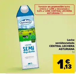 Carrefour Market ASTURIANA Leche semidesnatada central lechera oferta