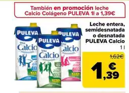 Carrefour Market PULEVA Leche entera, semidesnatada o desnatada Calcio oferta