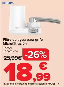 Carrefour Philips - filtro de agua para grifo microfiltracion oferta