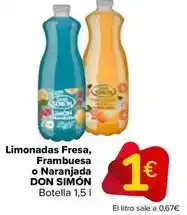 Carrefour Market Don simón - limonadas fresa, frambuesa o naranjada oferta