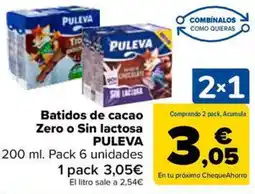 Carrefour Market PULEVA Batidos de cacao Zero o Sin lactosa oferta