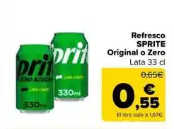 Carrefour Market Sprite - refresco original o zero oferta