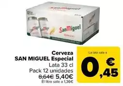 Carrefour Market San miguel - cerveza especial oferta