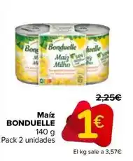 Carrefour Bonduelle - maíz oferta