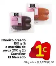 Carrefour Carrefour el mercado - chorizo oreado o morcilla de arroz oferta
