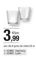 BonpreuEsclat Harmony - joc de 6 gots de vidre oferta
