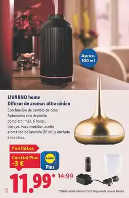 Lidl Livarno home - difusor de aromas ultrasónico oferta