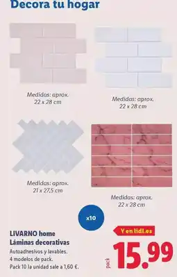 Lidl Livarno home - láminas decorativas oferta
