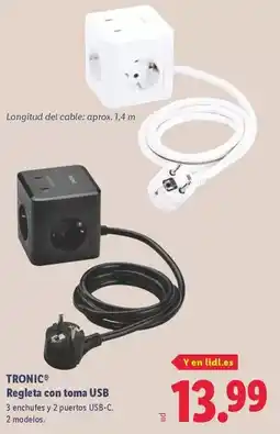 Lidl Tronic - regleta con toma usb oferta