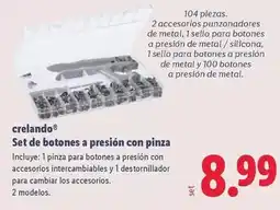 Lidl Crelando - set de botones a presión con pinza oferta
