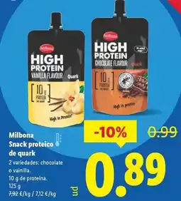 Lidl Milbona - snack proteico de quark oferta