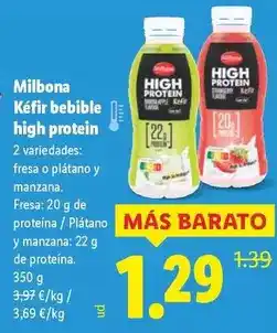 Lidl Milbona - kefir bebible high protein oferta