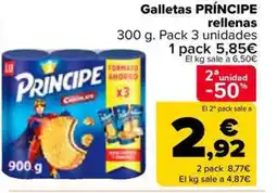 Carrefour Market PRÍNCIPE Galletas rellenas oferta
