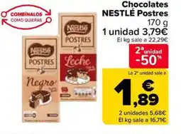Carrefour Market NESTLÉ Chocolates Postres oferta