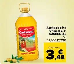 Carrefour Market CARBONELL Aceite de oliva Original 0,4° oferta