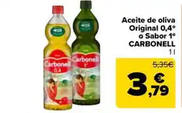 Carrefour Market CARBONELL Aceite de oliva Original 0,4° o Sabor 1° oferta