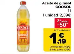 Carrefour Market COOSOL Aceite de girasol oferta