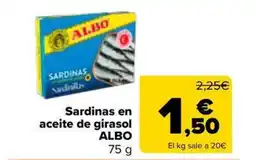 Carrefour Market ALBO Sardinas en aceite de girasol oferta