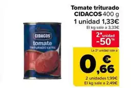Carrefour Market CIDACOS Tomate triturado oferta