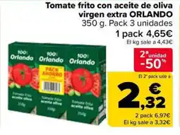Carrefour Market ORLANDO Tomate frito con aceite de oliva virgen extra oferta