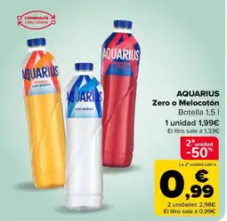 Carrefour Market AQUARIUS Zero o Melocotón oferta