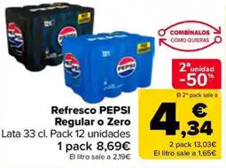 Carrefour Market PEPSI Refresco Regular o Zero oferta