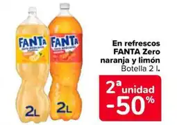Carrefour Market FANTA En refrescos Zero naranja y limón oferta
