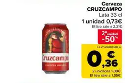 Carrefour Market CRUZCAMPO Cerveza oferta