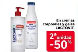 Carrefour Market LACTOVIT En cremas corporales y geles oferta