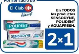 Carrefour Market SENSODYNE, POLIDENT y AQUAFRESH En todos los productos oferta