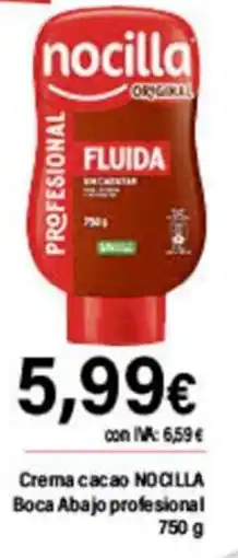Cash Ifa NOCILLA Crema cacao Boca Abajo profesional oferta