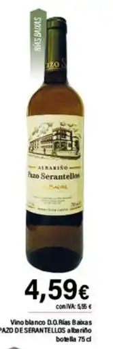 Cash Ifa PAZO DE SERANTELLOS Vino blanco D.O.Rías Baixas albariño oferta