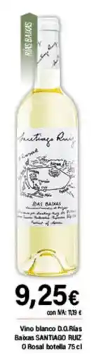 Cash Ifa SANTIAGO RUIZ Vino blanco D.O.Rías Babas O Rosal oferta