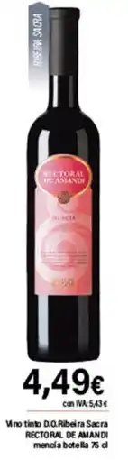 Cash Ifa RECTORAL DE AMANDI Vino tinto D.O.Ribeira Sacra mencía oferta
