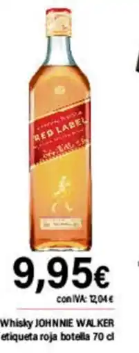 Cash Ifa JOHNNIE WALKER Whisky etiqueta roja oferta