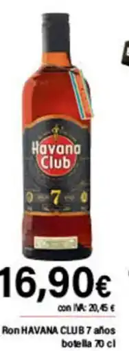 Cash Ifa HAVANA CLUB 7 Ron años oferta
