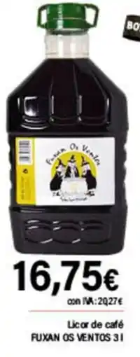 Cash Ifa FUXAN OS VENTOS Licor de café oferta