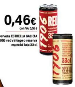 Cash Ifa ESTRELLA GALICIA Cerveza 1906 red vintage o reserva especial oferta