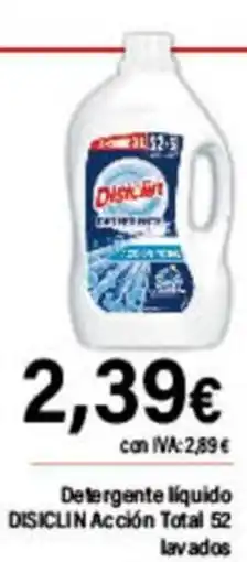 Cash Ifa DISICLIN Detergente líquido Acción Total 52 oferta