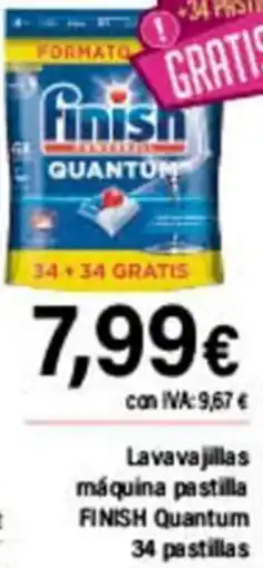 Cash Ifa FINISH Lavavajillas máquina pastilla Quantum 34 pastillas oferta