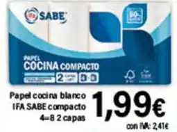 Cash Ifa IFA SABE Papel cocina blanc compacto 4-82 capas oferta