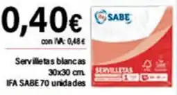 Cash Ifa IFA SABE Servilletas blancas oferta
