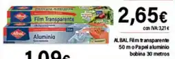 Cash Ifa ALBAL Film transparente 50 m o Papel aluminio bobina 30 metros oferta