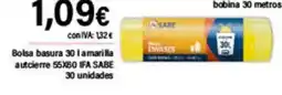 Cash Ifa IFA SABE Bolsa basura 30 l amarilla autcierre 55X60 oferta