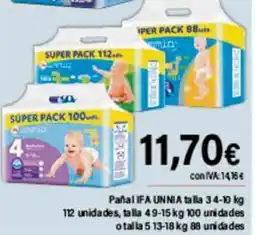 Cash Ifa IFA UNNIA Pañal talla 3 4- oferta