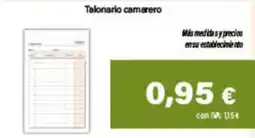 Cash Ifa Talonario camarero oferta